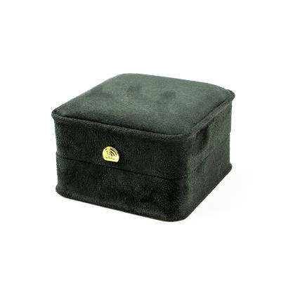 China Retro Elegant Romantic Luxury Custom Flip Gift Package Suede Bangle Jewelry Bangle Box For Gril for sale