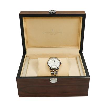 China Handmade Luxury Custom Festival Wristlet Case Gift Velvet Lining Velvet Lining Wooden Watch Boxes Packaging for sale