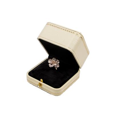 China Elegant Special Retro Luxury Propose Wedding Ring Case Wedding Ring Box With Crystal for sale