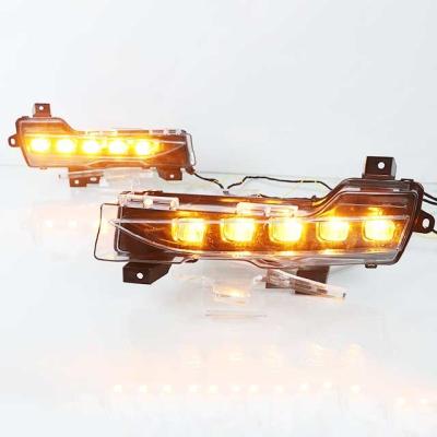 China Front Fog Lamp Flowing Turn Daytime Running Light Signal New LED DRL Fog Driving Lights Sale Accessories For Tesla Model 3 2019 2020 2021 for sale