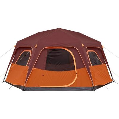 China E-port & Built-in LED Lights Portable Hexagon 8 Person Instant Tent with E-port and Built-in LED Lights for Outdoor Family for sale