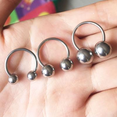 China Stainless Steel Barbell Rings Eyebrow Punk Horseshoe Banana Curved Tragus Ear Piercing Nipple Ring Bar Lips Body Jewelry PA for sale