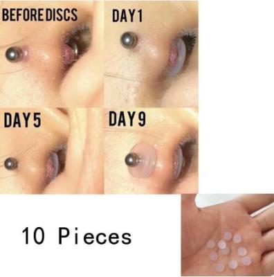 China Punk 100 Pieces Healing Silicone Discs Invagination Piercing Anti Hyperplasia Ear Saucer Soft Nose Pad Tragus Anti Intussusception for sale