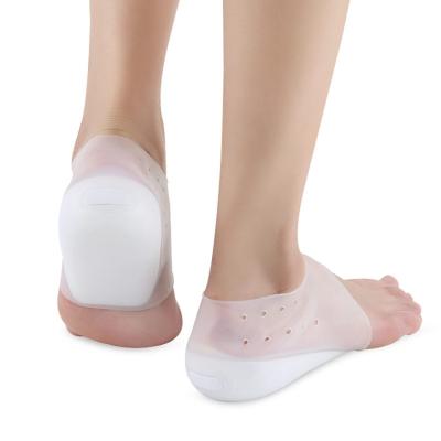 China New Arrival Invisible Heel Lift Gel Insoles Height Increase Socks Heel Lift Gel Insoles Invisible Shoe Inserts Heel Protector For Men And Women for sale