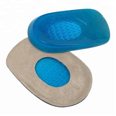 China Flexible and comfortable gel heel cups for heel spurs massaging cushions provide foot relief for sale