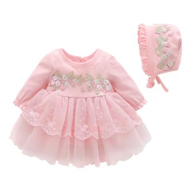 China Newborn Dress 0-18M Sales Anti-wrinkle Babies Clothes Spring Autumn Skirts Infant Princess Dresses Cute Style One-Piece Dress for sale