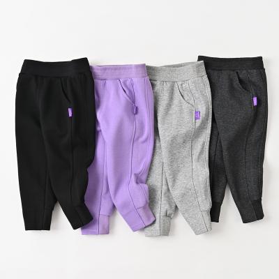 China 2021 breathable new Autumn Boys Plain Long Pants 2-10 years old children's sports pants baby sweatpants comfort and leisure cotton pants girls for sale