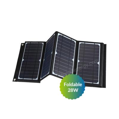 China 21w 28w 40w Solar Cells Outdoor Mobile Charging Small Portable Foldable Solar Panel for sale