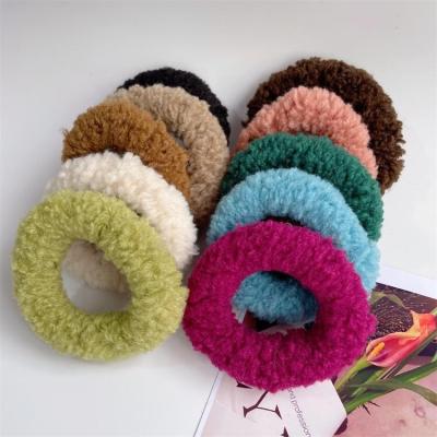 China Hair Scrunchies Plush Tied Hair Band Scrunchies Hair Rope Good Girls High Elastic Trendy Accessories Hair Ball New for sale