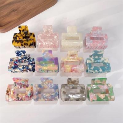 China Hair claw clip women hair clip square cut fashion claw hair clip environmental protection acetic acid color new for sale