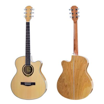 China Flawless Acoustic Guitar For Sale Factory OEM 6 Strings Guitar High Quality 40 Inch Cutaway Acoustic Guitar for sale