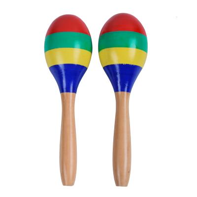 China Wholesale Musical Instrument Educational Toy Baby Toys Orff Wooden Maracas 20.5*5.5cm for sale