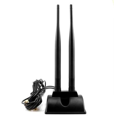 China 2 Pcs 2.4GHz 5GHz Dual Band Tilt Duck WIFI Antenna 6DBi Rubber Pigtails with UFL RP-SMA Connector 196MM for sale