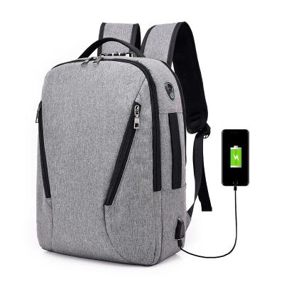 China Custom Anti-theft School Bag Notebook Backbag Business Backpack With USB Port Men Computer Laptop Filling Backpack for sale