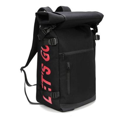 China Wholesale custom waterproof anti-theft rolltop sports backpack travel business laptop unisex bag with basketball shoes holder for sale