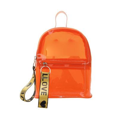 China 2021 other fashionable cute transparent backpack women's small girls PVC waterproof backpack colorful high quality for sale