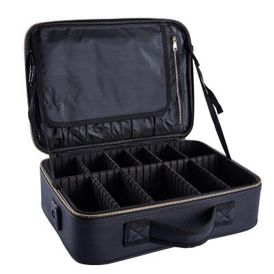 China Fashional Wholesale Classic High Quality Pure Color Women Girls Waterproof Shockproof Professional Storage Cosmetic Makeup Organizer Case for sale