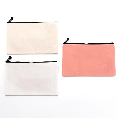 China Fashion Wholesale Custom Multicolor Cosmetic Make Up Bag Storage Lipstick Pockets Gift Travel Cotton Canvas Zipper Makeup Bag for sale