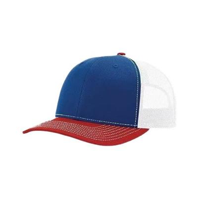 China Custom Cheap JOINT Polyester and Cotton Sports Mesh Trucker Cap Promotional Long Brim Trucker Hats for sale