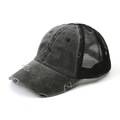 China JOINT Factory Supply Wholesale Sports 6 Panel Custom Design Gray Mesh Track Cap Gorras for sale