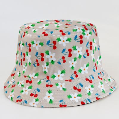 China Sunscreen Factory Promotion Cotton Sun Logo Custom Multicolor Printing Bucket Hat Small Cool Bucket Hat for sale