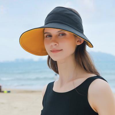 China Summer Customized Hot-selling Anti-ultraviolet Large-brimmed Empty Sun Hat Ice Sun Hat Women Summer Silk Double-Sided Hat for sale