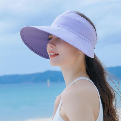 China High Quality Customized Hot-selling Summer Ice Sun Hat Women's Silk Double-Sided Big-Brimped Empty Top Hat Sun Hat for sale