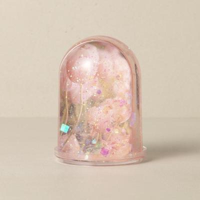 China Classic High Quality Big Advertising Picture Double Sided Photo Glitter Newest Trend Acrylic Snow Globe for sale