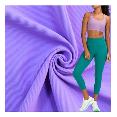 China Double Faced Heavy Single Spandex Fabric Stretch Yoga Wear Lululemon Fabric For Sportswear for sale