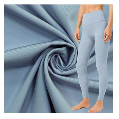 China Wholesale Stock High Quality Double Faced Stretch Nylon Spandex Fabric Ribbed Knitted Fabric For Sportswear for sale