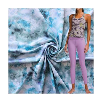 China Double faced fabric wholesale good quality printed spandex nylon knitted fabric for yoga wear for sale