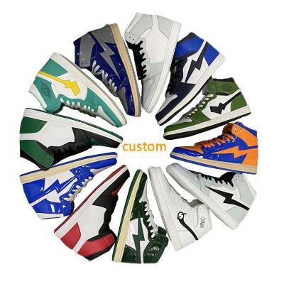 China CUSHIONING Force Wholesale Custom High Quality Air Sneaker Factory Fashion Genuine Leather Men Basketball Shoes for sale