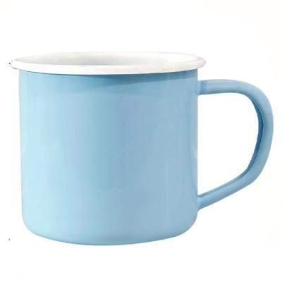 China Viable 9cm Diameter Enamel Coating Mug Gift Set For Wholesale Coffee Maker for sale