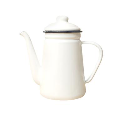 China Traditional Style Stored Outdoor Camping Kettle Coffee Tea Kettle And Enamel Teapot for sale