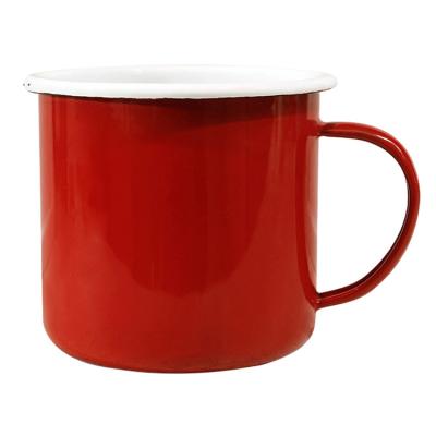 China Viable Shatterproof Double Wall Luxury Enamel Coating Mugs Coffe Mug With Gift Box for sale