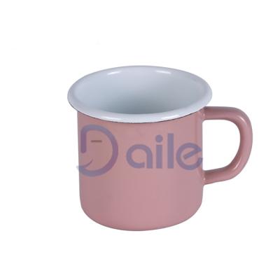 China Custom Color ECO-FRIENDLY Personalized Giftprinting Enamel Mugs Factory Wholesale With Handle for sale