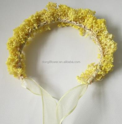 China Party Natural Yarrow Flowers Wreath Crown For Girls Main Decoration for sale