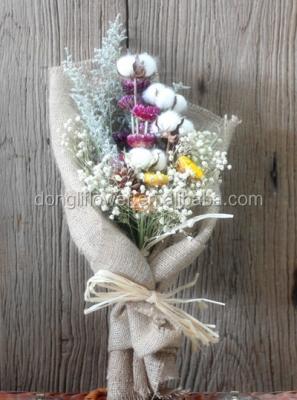 China Dry Flower Bunch By Craft Project By Babysbreath Sea Lavender Natural Cotton Ball etc. for sale