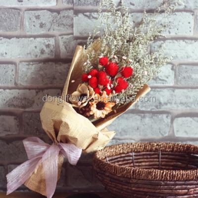 China Holiday decoration & Beautiful Gift Flower Grass Pinecone Artificial Flower Group Craft Dry Natural Wedding Gift for sale