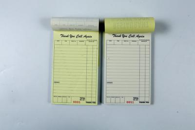 China 007  100-Page Yellow Cover Board Paper docket book with Two Parts White Bond Paper for sale