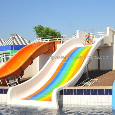 China Outdoor Fiberglass Water Park Equipment Customized Different Size Fiberglass Water Slide for sale