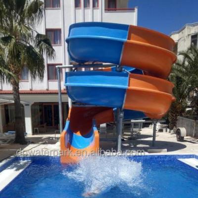 China Swimming Pool Slide End With Custom Large Water Play Equipment Slide Aqua Park Body Slide Resort Water Pool Fiberglass CAD Free Design for sale