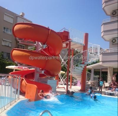 China Pool Slide End with Swimming Pool Resort Fiberglass Water Slide Aqua Park Slide Lane Hotel Pool Slide for Adult and Kids for sale