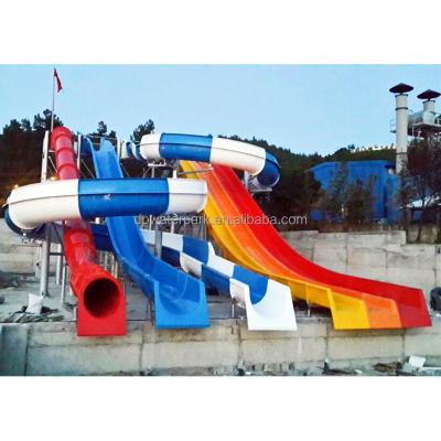 China Custom Made Fiberglass Park Fiberglass Pool Slide Commercial Water Park Slide Water Park Slide for sale