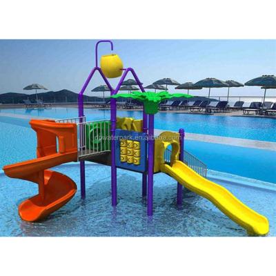 China Educational Water Park Kids Water Sport Aqua Tower Resort Hotel Kids Mini Water Playground Plastic Slide for sale