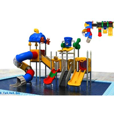 China Commercial Educational Game Equipment Water Park Aqua Park Playground Slide and Small Size Plastic Water Bucket for sale