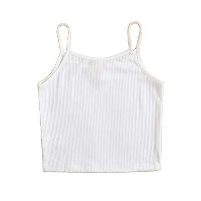 China White Casual Children's Summer Anti-Shrink Slim Vest Sleeveless Camisole for sale