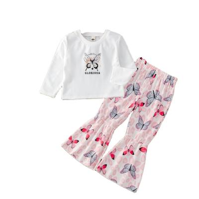 China Casual long-sleeved top and pants suit two-piece sets of casual children's babies' clothing for sale