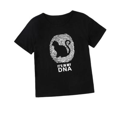 China Anti-Shrink Thin Summer Shortsleeve Black Top For Comfort Personalized Kids Sports T-shirt for sale