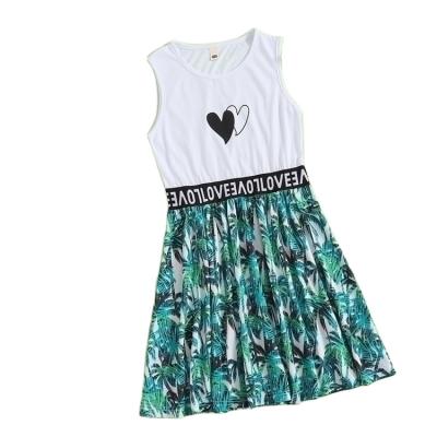 China Fashion Casual Wholesale Two Piece Viable Vest Love Kids Girls Dress Up Dress for sale